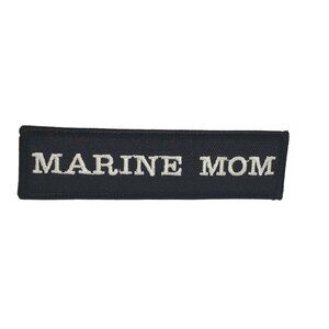 Marine Mom Black And White Proud Parents Patriotic Patch